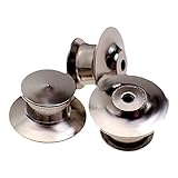 ピンバッジのキャッチ留め具デラックス薄型クラッチ銀色３個セット