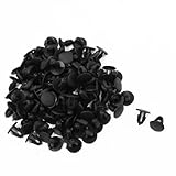 プラスチックリベットクリップ黒では100個のオートカーのドアフェンダー7ミリメートル穴プッシュ