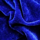 [moonfarm] ベロア 生地 約 幅75cm×1m カラー やや薄手 手芸 布 ハンドメイド (ブルー)