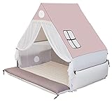 CREAMHAUS 正規輸入品 イヌアバンパーベッド XLサイズ＆イヌアハウス セット(クリーム＆ベビーピンク) クリームハウス