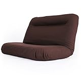 LOWYA （ロウヤ） 【あぐらシリーズ】 ローソファー リクライニング 42段階 ポケットコイル フロアソファ 2人掛 ソファ生地 ダークブラウン おしゃれ 新生活