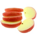 gresorthシミュレーション6pcsプレミアムFakeレッドAppleスライス人工フルーツモデルホームパーティー装飾