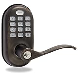 Yale Real Living Keyless Push Button Lever Lock in Oil Rubbed Bronze (Standalone) (YRL210-NR-0BP) [並