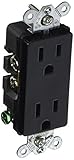 Hubbell HBL2152BK Decorator-Style Duplex Receptacle 15 amp 125V 5-15R Black [並行輸入品]