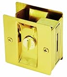 Design House 202838 Rectangular Privacy Pocket Door Passage, Polished Brass Finish [並行輸入品]