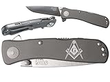 Masonic MasonryキャリパーMasonカスタム彫刻SOG Twitch II twi-8 Assisted折りたたみポケットナイフby NDZパフォーマンス