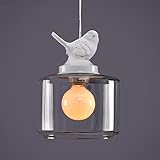 AMOS ノルディッククリエイティブバードシャンデリアアメリカンパストラルモダンシングル - ヘッドグラスミールシャンデリアレストラン子供部屋