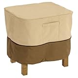 Classic Accessories Veranda Square Patio Ottoman/Side Table Cover - Durable and Water Resistant Pati