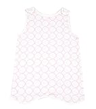 9色展開　綿100％　二重ガーゼ　春夏秋用スリーパー【bebenew01】 (S, サークル(ピンク))