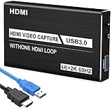 キャプチャーボード USB3.0 4Kビデオキャプチャカード (4K 30FPSパススルー HDMI 4K30FPS入力 1080P60FPSゲーム録画) ビデオ録画・ライブ配信用キャプチャー Switch PS5 PS4 PS3 Xbox Series X/S Xbox One X/Sなどのゲームに 対応 生放送用キャプボ HDMIケーブルとUSBケーブル付属