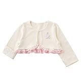 ( チャックル ) chuckle * スウィートガール * ブライドドット スワン 刺繍 カーディガン アイボリー 90cm P3321-90-11