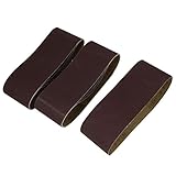 uxcell 研磨ベルト サンドペーパー アブレシブ ダークブラウン 180グリット 10個