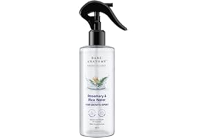 Bare Anatomy Nature x Science Rosemary Water Spray for Hair Growth & Hair Thickness with Rice Water |100% Natural Extract | Soft & Smooth Hair| Controls Hairfall| Non-Greasy & Fast Absorbing | 200ml