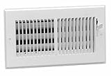 American Metal 356W12X4 12-Inch by 4-Inch White Steel Wall Diffusers with 1/3-Inch Grille Bar [並行輸入品
