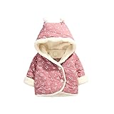 Pojour ベビー服 子供服 女の子 秋冬 防寒 厚いコート おしゃれ かわいい小さな星コート 単列ジャケット 厚手 長袖 暖かい ベビールームウェア 普段着 カジュアル 旅行 記念日 プレゼント 