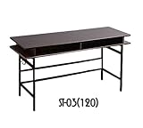 【ST-03-120】効率重視のPCデスク120cm/ホワイト・ダークブラウン (ダークブラウン(DBR))