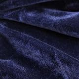 [moonfarm] ベロア 生地 約 幅150cm×1m カラー やや薄手 手芸 布 ハンドメイド (ネイビー)