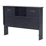 South Shore Ulysses 54'' Bookcase Headboard with Sliding Doors, Full, Blueberry [並行輸入品]