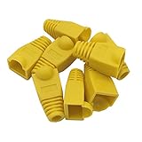 AW-Net　RJ45 LAN ケーブル コネクタ カバー 100個 (黄)