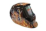 Auto-Darkening Solar Powered MIG Welding Helmet TIG Welder Shield Mask (Cowgirl Design) by Voyager