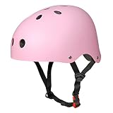 【SymbolLife】スケートヘルメット 子供から大人まで 軽量おしゃれ多用途(自転車/バイク/スキー/キックボード) Size M Pink