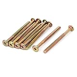 uxcell 家具ボルト 金属 家具スクリューファスナー 家具継手 ヘックスソケットキャップヘッド M6x80mm 10個入り