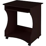 パソコンデスク PCデスク 木製 デスク 机 キーボードスライダー キャスター付き 〔幅60cm〕 ダークブラウン