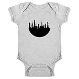 PopスレッドNew York City Skyline幼児ボディスーツ カラー: グレー