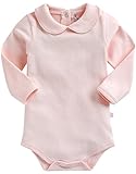 [Vaenait Baby]100%綿ベビー服男女兼用ロンパース肌着ボディスーツカバーオール Round Collar Pink L
