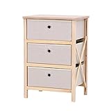 不二貿易 折りたたみチェスト3段 ナチュラル