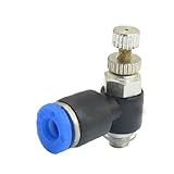 uxcell スピードコントロール　速度制御弁　バルブコネクタ産業 5mm ねじ　直径ー 4mm ワンタッチ　チューブ