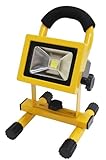 10W 充電式 LED投光器 昼光色 (約6500K) 防水 5時間稼働