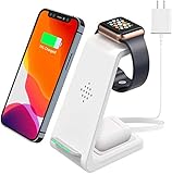 【2021年最新】ワイヤレス充電器 3 in 1　Qiスマホ機種全対応　急速充電器　QC3.0アダプター付属　TYPE-C Apple Wa