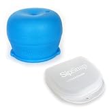 SipSnap こぼれないシリコンコップカバーKID 1個+キャリーケース (ブルー) [並行輸入品]