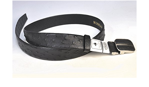 black ostrich belt