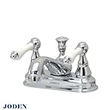 【JODEN】ラバトリーレバーCL（クロム）　洗面用3ホール（4インチ）2レバー混合栓 クラシック水栓 4PLVS