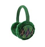 かわいいキッズイヤーマフ便利な冬の赤ん坊の耳介は暖かいグリッドのスタイルグリーンを保ちます