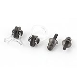 uxcell　ノーズクリップ　耳栓　ケース付き　セット　水泳プロテクター　ソフト　プール　ダークグレイ