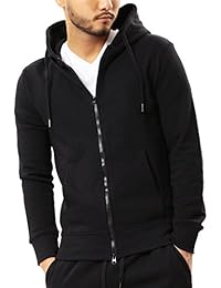 JIGGYS SHOP ジップパーカー メンズ スウェット パーカー 秋服 無地 薄手 細身 スリム サイドライン