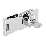 Prime-Line Products U 9951 Keyed Hasp, 4-Inch Long, Twist Knob, Chrome Plated [並行輸入品]