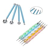 TOOGOO 9本　ボールスタイラスドットツールセット　粘土エンボス彫刻陶器陶器彫刻モデリングツール　ランダムカラー