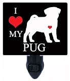 Night Light – I Heart My Pug – Love – 犬LED Night Light