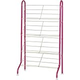 シューズラック(靴立て) スチール スリム 【8足まで収納可】 幅54cm ピンク【組立品】【代引不可】 生活用品 インテリア 雑貨 インテリア 家具 その他のインテリア 家具 top1-ds-980434-ah [簡素パッケージ品]