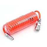 uxcell チューブフィティング チューブ 3メートル ポリウレタン パイプ クイック コネクタ コイル状 PU エア