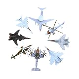 Ｍｉｌａｇｅｔｏ 8 個シミュレーション 4D DIY おもちゃ戦闘機ヘリコプターモデルコレクションお土産