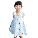 RoRykon ベビー服 女の子 キッズ 洋服 ワンピース ドレス オーガニックコットン ガールズワンピース 夏サマー ふんわり柔らかい肌触り 出産祝い 贈り物 可愛いベビー (80cm（12～18ヶ