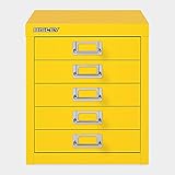 Bisley キャビネット 5ユニット イエロー
