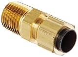 Eaton Weatherhead 1268X6 Brass CA360 Polyline Flareless Brass Fitting, Adapter, 1/4 NPT Male x 3/8 T
