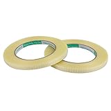 uxcell ガラス繊維テープ 断熱 グリッドテープロール ホワイト 22 x 125mm 50m全長 2個入り