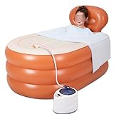 WENJUN インフレータブル折りたたみバスタブカーンスチームバス折りたたみバスタブアダルトバスプラスチックバスバレルバスタブバスタブバスタブインフレータブルバスタブ ( 色 : イエロー いえろ゜ 